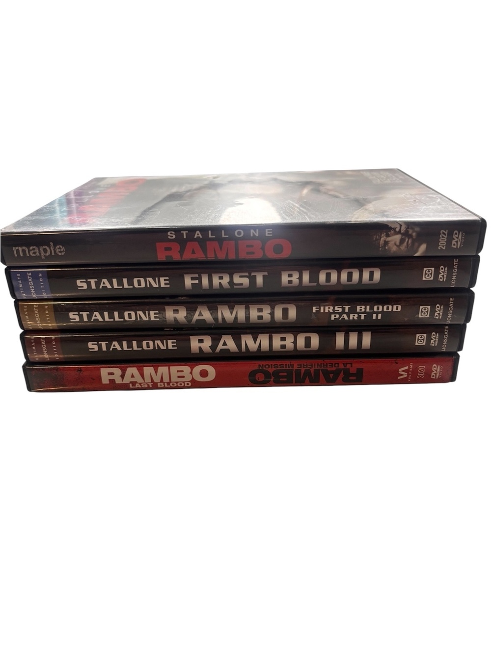 Rambo Complete 5-Movie Collection DVD Box Set First Blood Part II III Last Blood